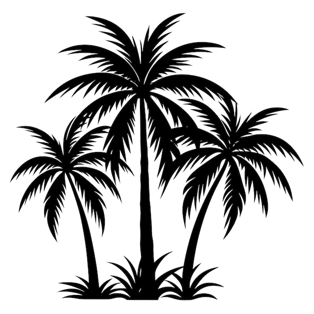 Ilustración vectorial de las palmeras insulares