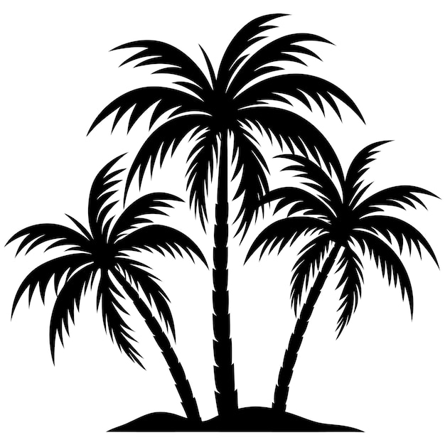 Ilustración vectorial de las palmeras insulares