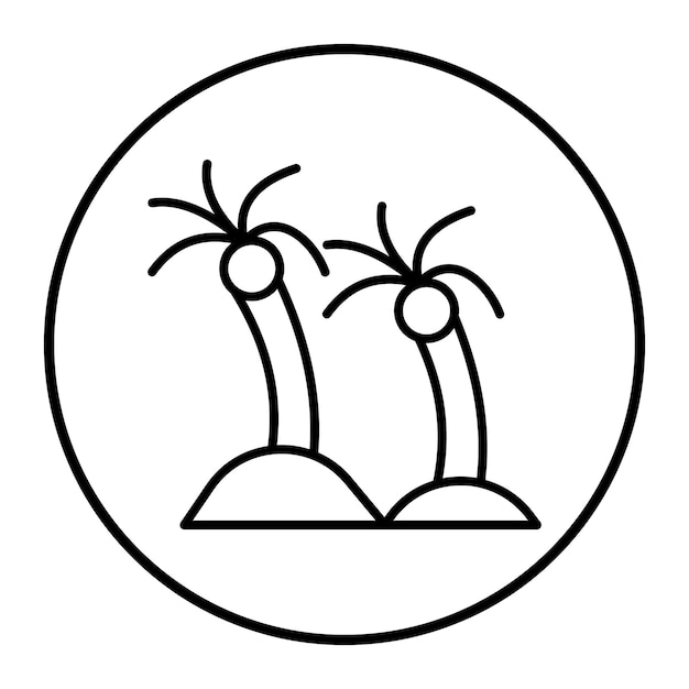 Ilustración vectorial de las palmeras