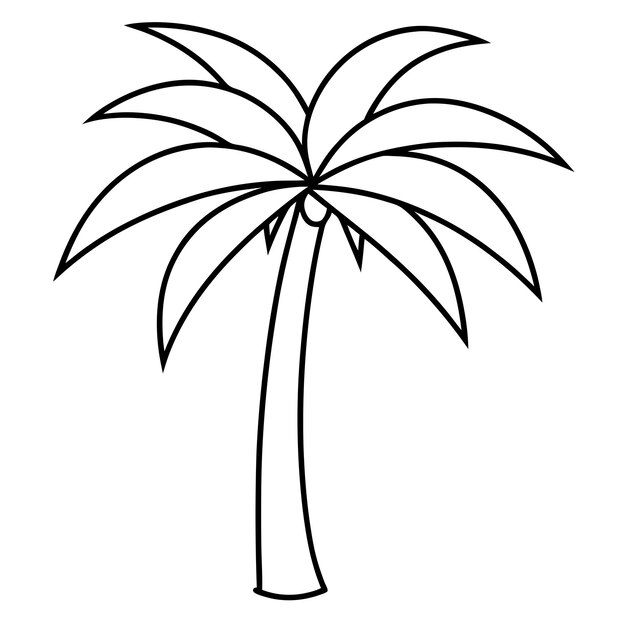 Ilustración vectorial de las palmeras