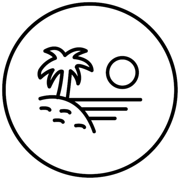Ilustración vectorial de las palmeras