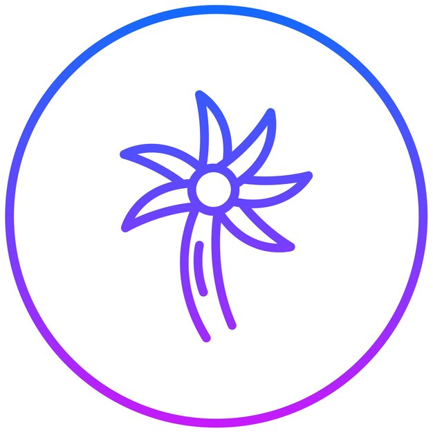 Ilustración vectorial de las palmeras