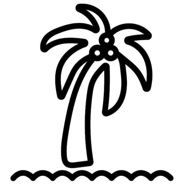 Ilustración vectorial de las palmeras