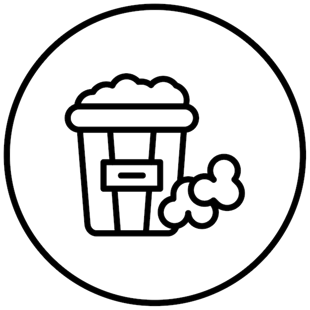 Ilustración vectorial de palomitas de maíz