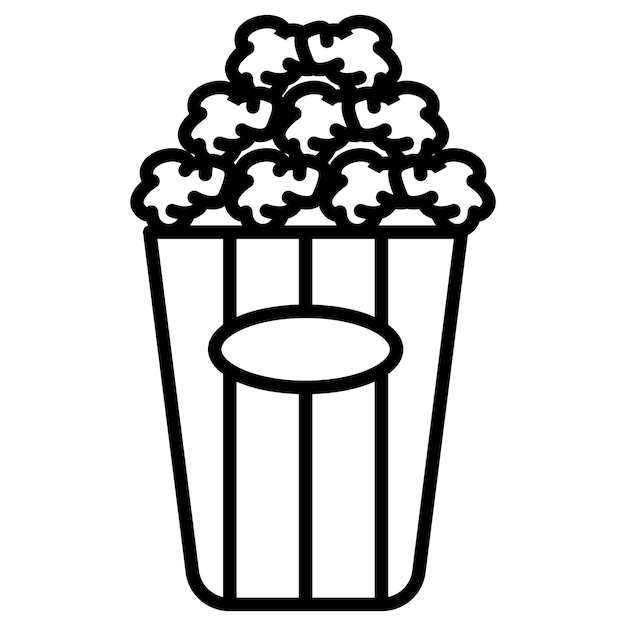 Ilustración vectorial de palomitas de maíz