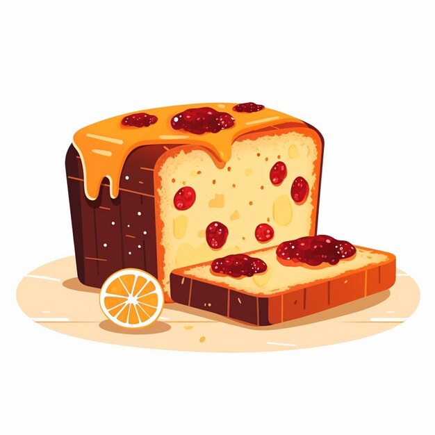 Vector ilustración vectorial de pan mermelada comida desayuno bocadillo aislado icono de dibujos animados tostada conjunto dulce