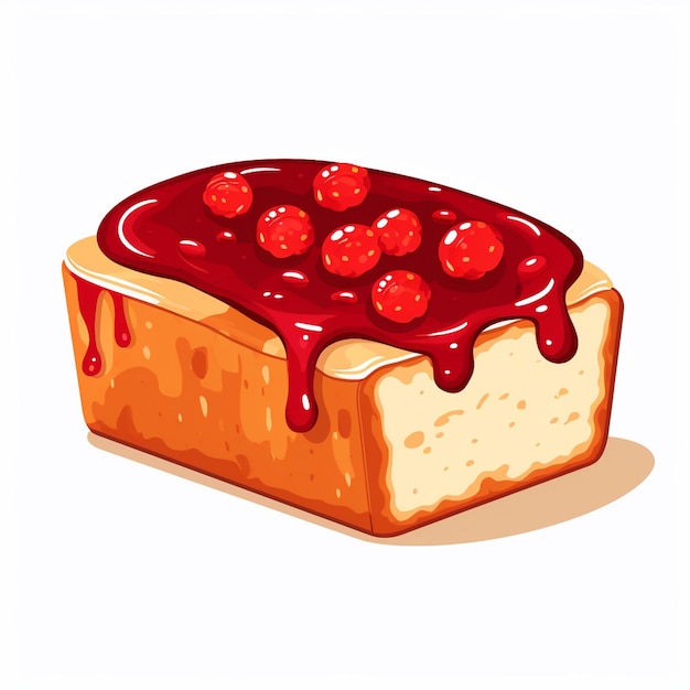 ilustración vectorial de pan mermelada comida desayuno bocadillo aislado icono de dibujos animados tostada conjunto dulce