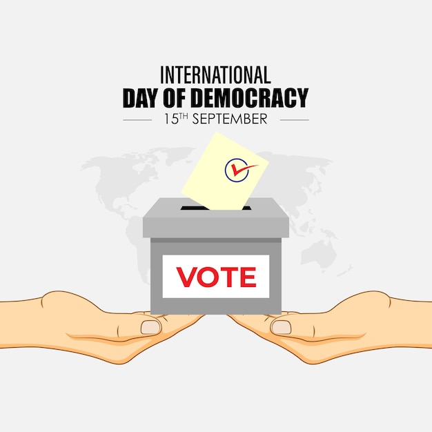 Ilustración vectorial de la pancarta del Día Internacional de la Democracia