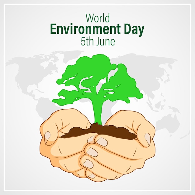 Ilustración vectorial para la pancarta del Día Mundial del Medio Ambiente