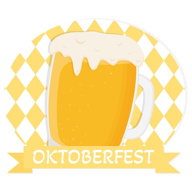 Ilustración vectorial de las pancartas del festival de cerveza Oktoberfest