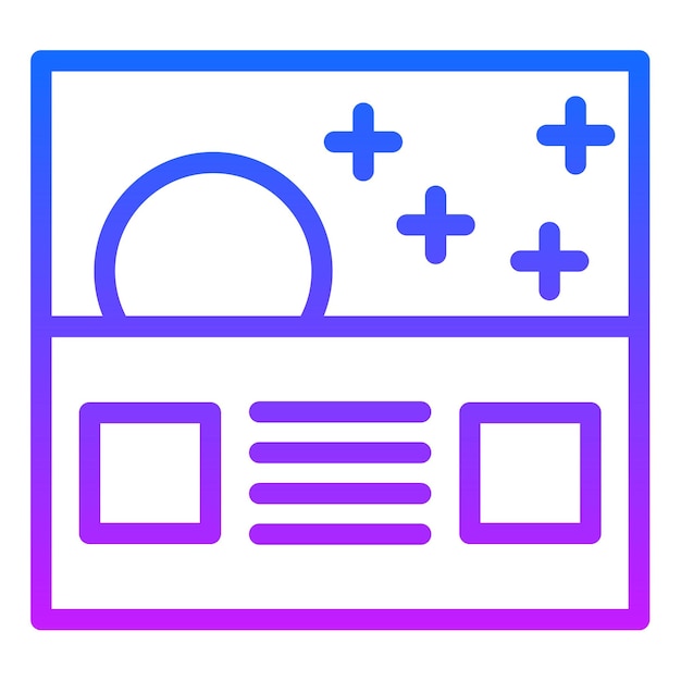 Ilustración vectorial del panel de control espacial