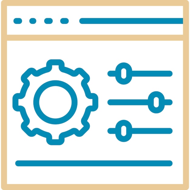 Ilustración vectorial del panel de control