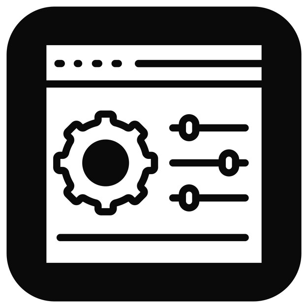 Ilustración vectorial del panel de control