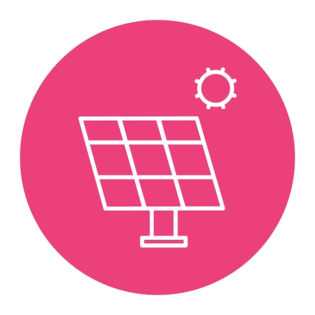 Ilustración vectorial del panel solar