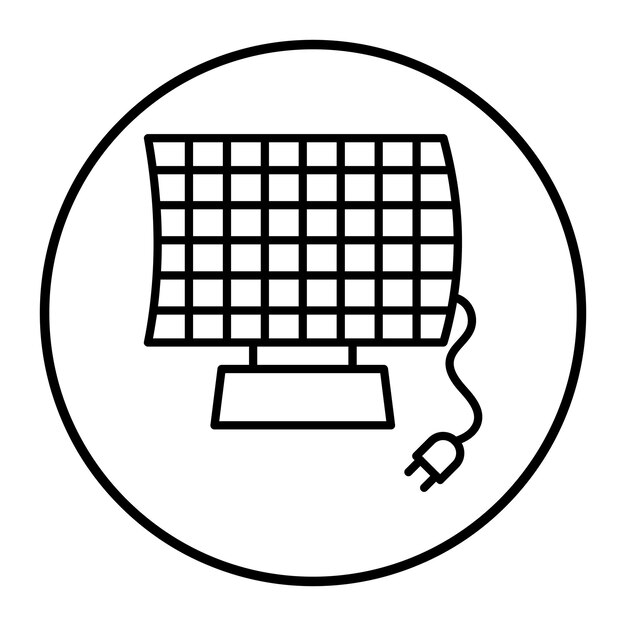 Ilustración vectorial del panel solar