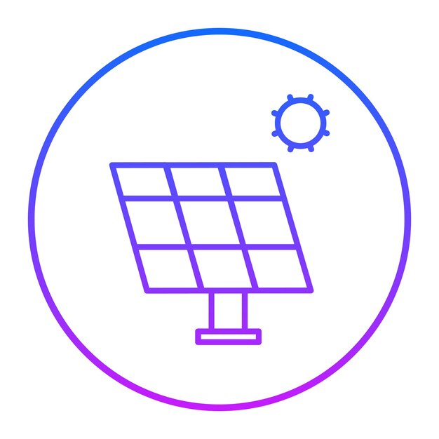 Ilustración vectorial del panel solar