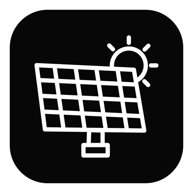 Ilustración vectorial del panel solar