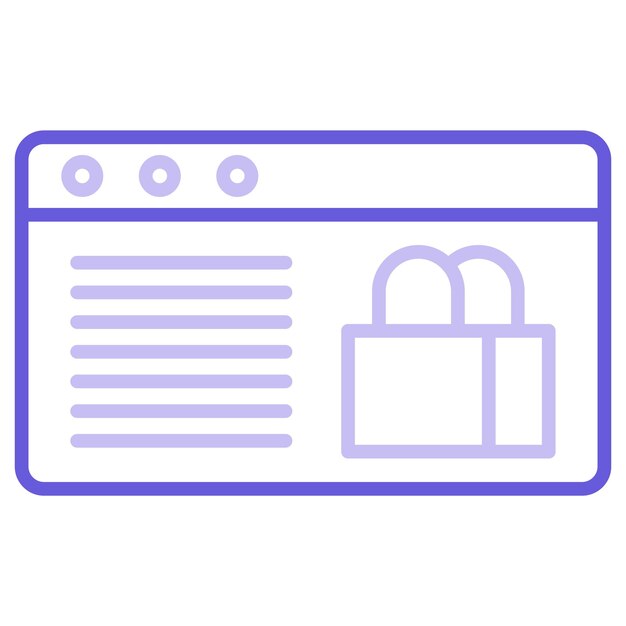 Ilustración vectorial de la pantalla de comercio electrónico