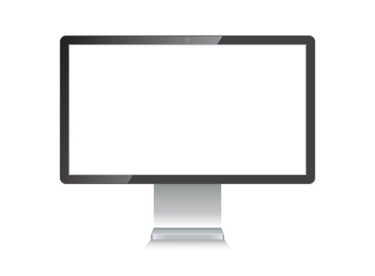 Vector ilustración vectorial de pantalla de computadora en un fondo aislado concepto de negocio de señales de gadgets electrónicos