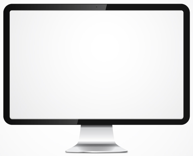Vector ilustración vectorial de la pantalla de la computadora moderna