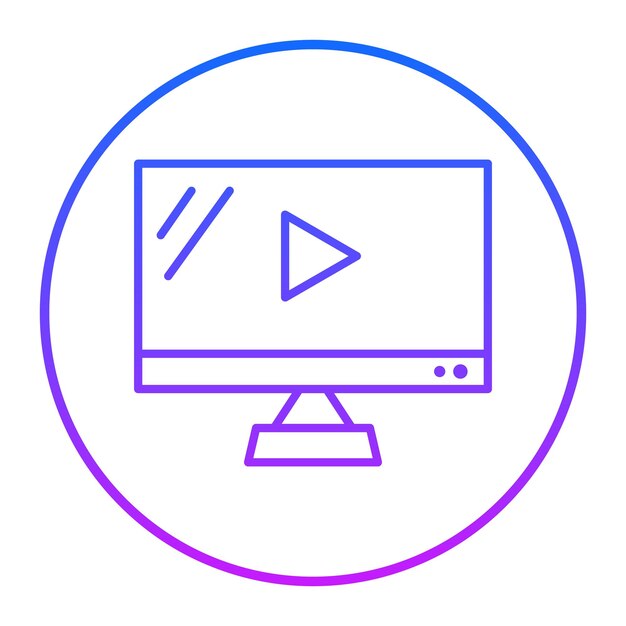 Ilustración vectorial de la pantalla de la TV