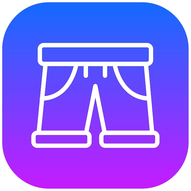 Ilustración vectorial de pantalones cortos