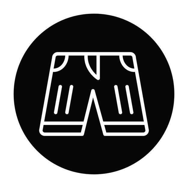 Ilustración vectorial de pantalones cortos