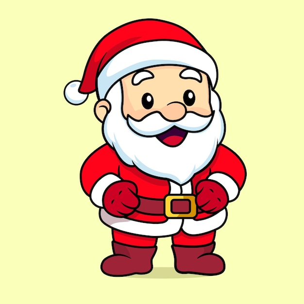 Ilustración vectorial de Papá Noel sonriente