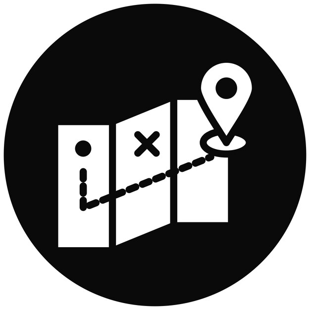 Ilustración vectorial de papel del mapa