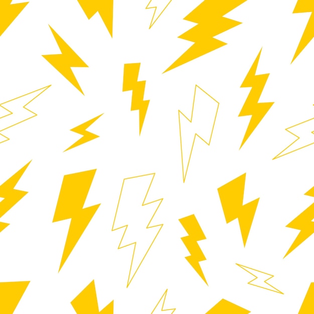 Ilustración vectorial de papel de pared de fondo con patrón sin costuras de relámpago