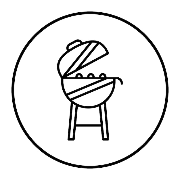 Ilustración vectorial de la parrilla de barbacoa