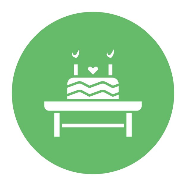 Ilustración vectorial del pastel de boda