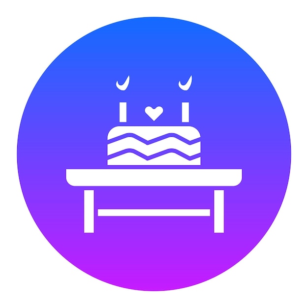 Ilustración vectorial del pastel de boda