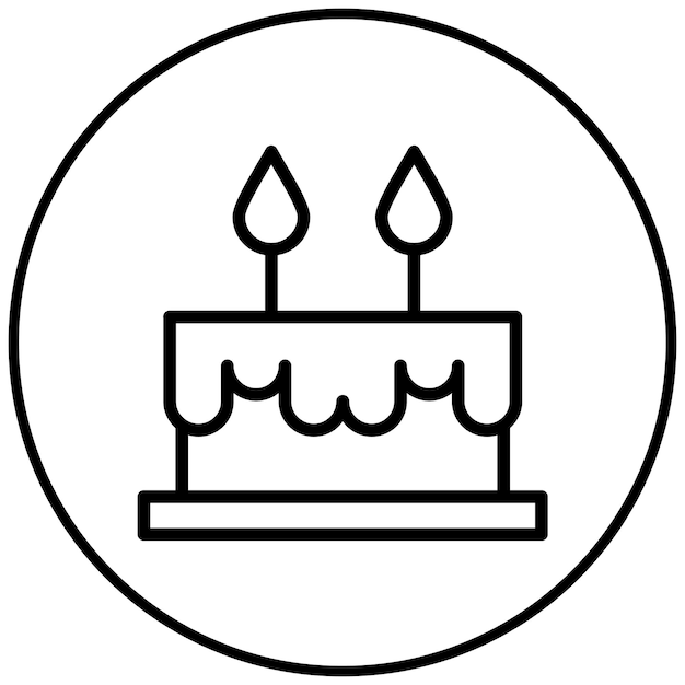 Ilustración vectorial del pastel de boda