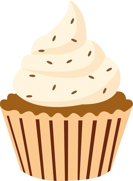 Ilustración vectorial de pastel de café diseño plano simple aislado