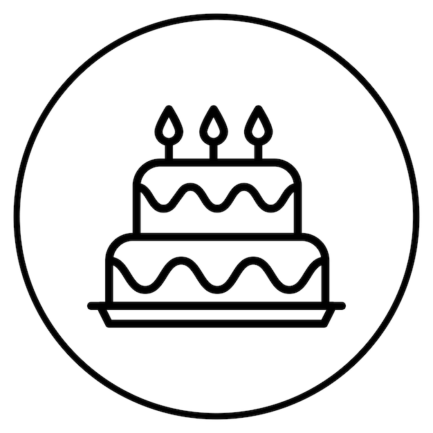 Ilustración vectorial de pastel de dos capas