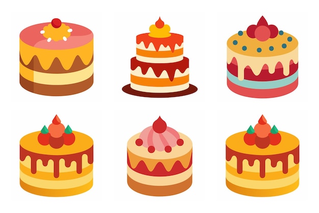 una ilustración vectorial de un pastel