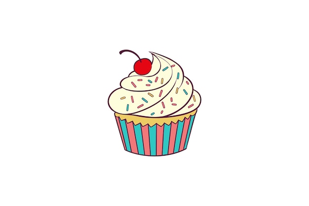 Ilustración vectorial de pasteles deliciosos Diseño de panadería dulce