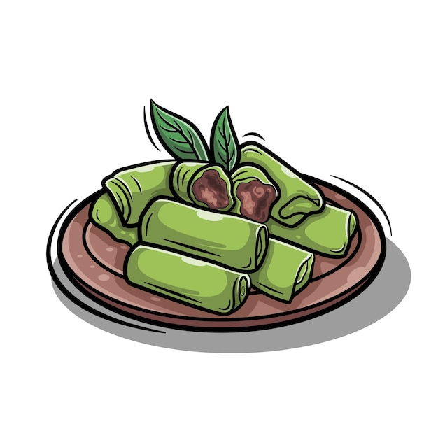 Ilustración vectorial de pasteles tradicionales de Indonesia, volumen 1