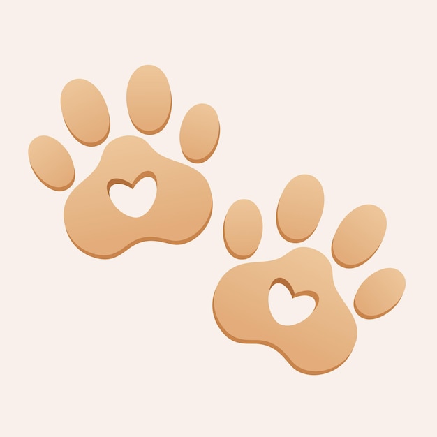 Ilustración vectorial de las patas de los animales