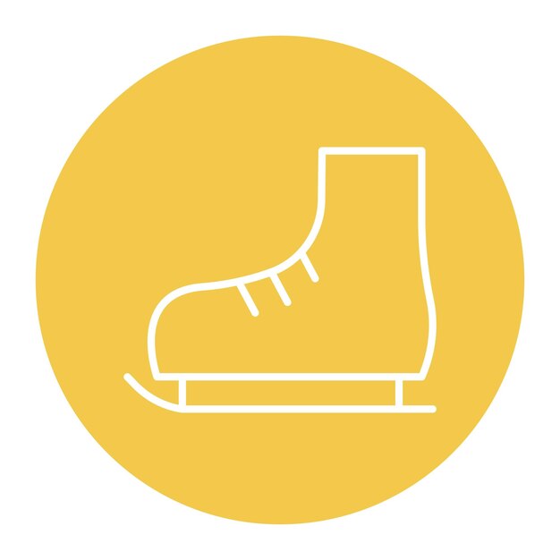 Ilustración vectorial de patinaje sobre hielo