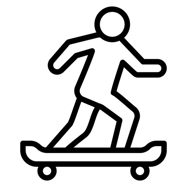 Ilustración vectorial de patinaje
