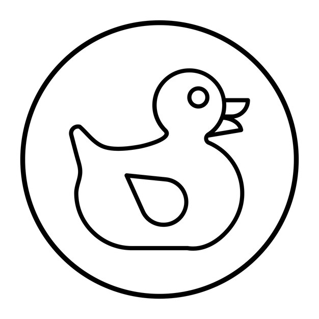 Ilustración vectorial del pato de goma