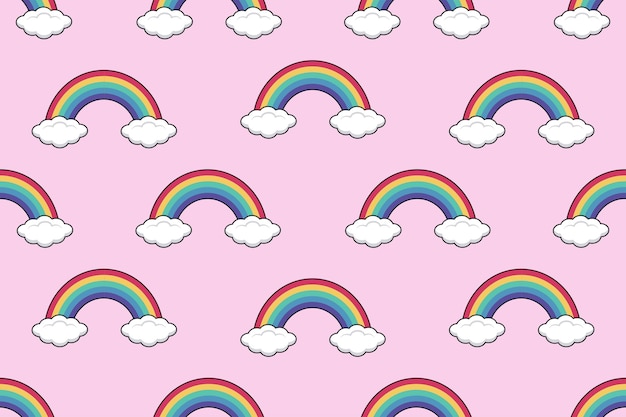 Ilustración vectorial del patrón del arco iris