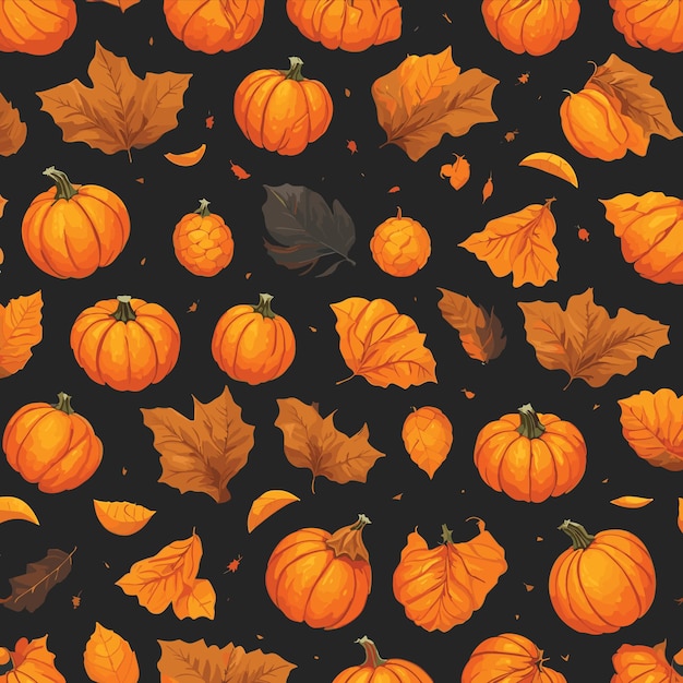 Ilustración vectorial del patrón de la calabaza