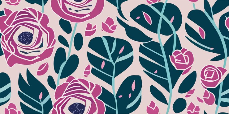 Vector ilustración vectorial de patrón de celosía de rosas rosas para diseños de telas sin costuras