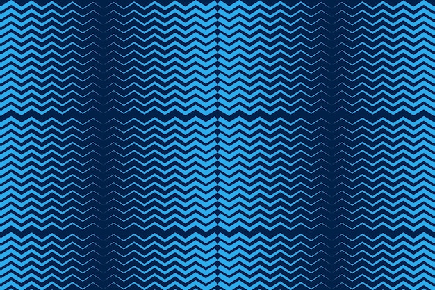 Ilustración vectorial de patrón de chevrón sin costuras Con fondo azul