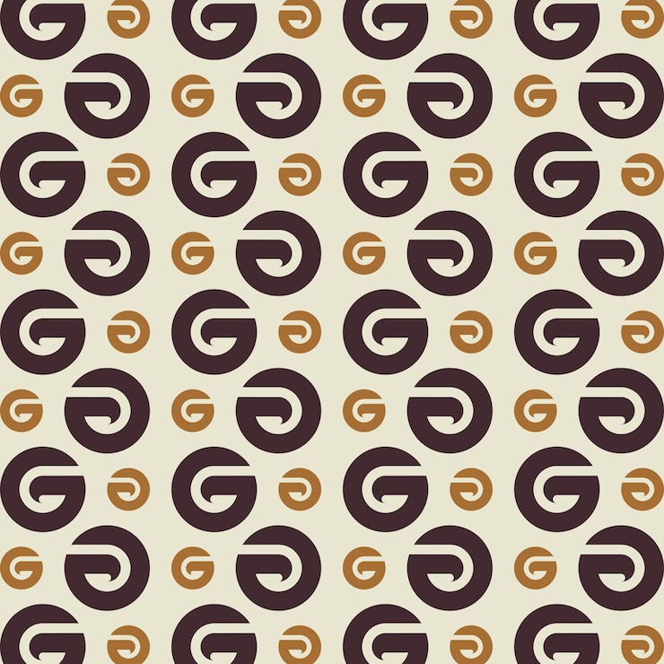 Vector ilustración vectorial de patrón sin costura moderna de la letra g fondo abstracto