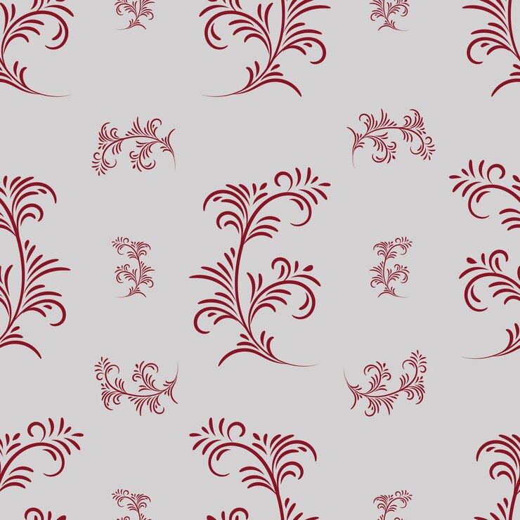 Ilustración vectorial de patrón sin costuras floral abstracto con verde sobre fondo gris