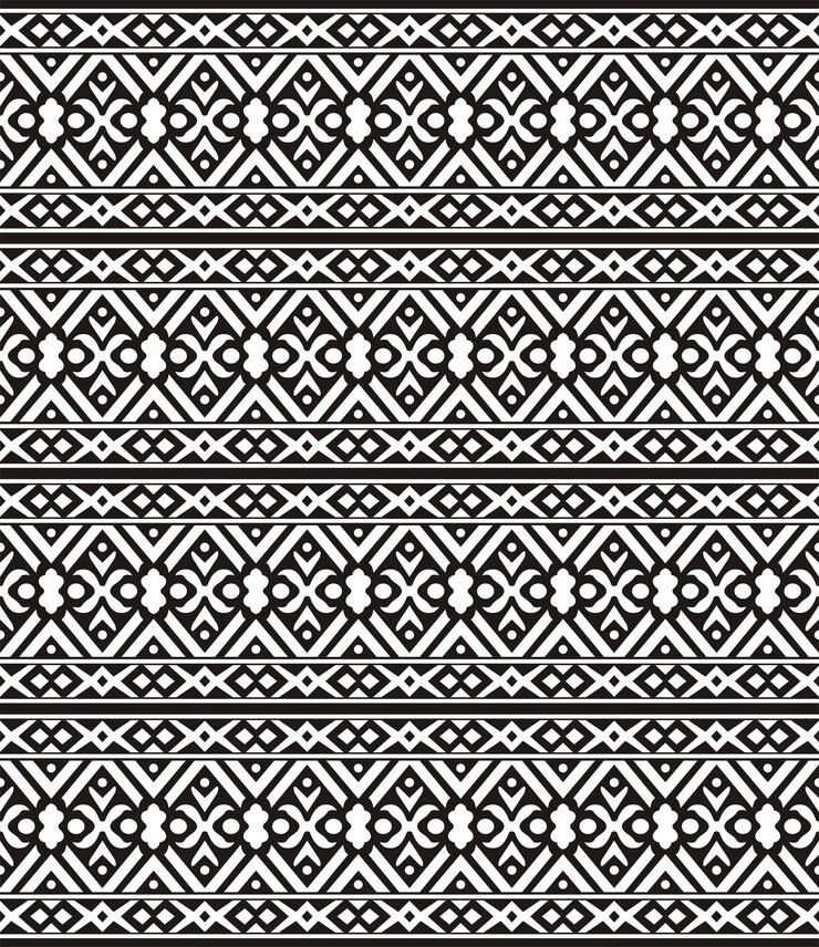 Ilustración vectorial del patrón de diseño del motivo tradicional indonesio del songket Apto para el songket mo